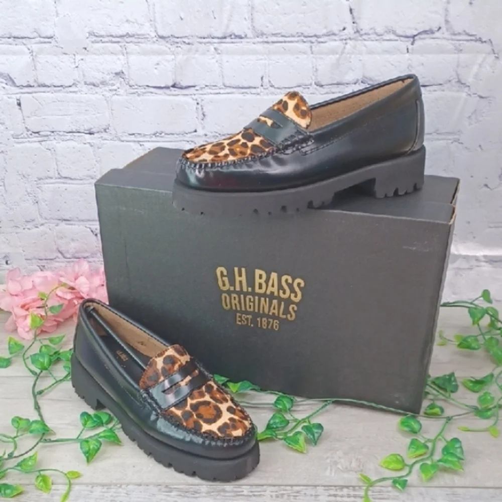 G.H. Bass Whitney Leopard Lug Loafer Weejuns NIB